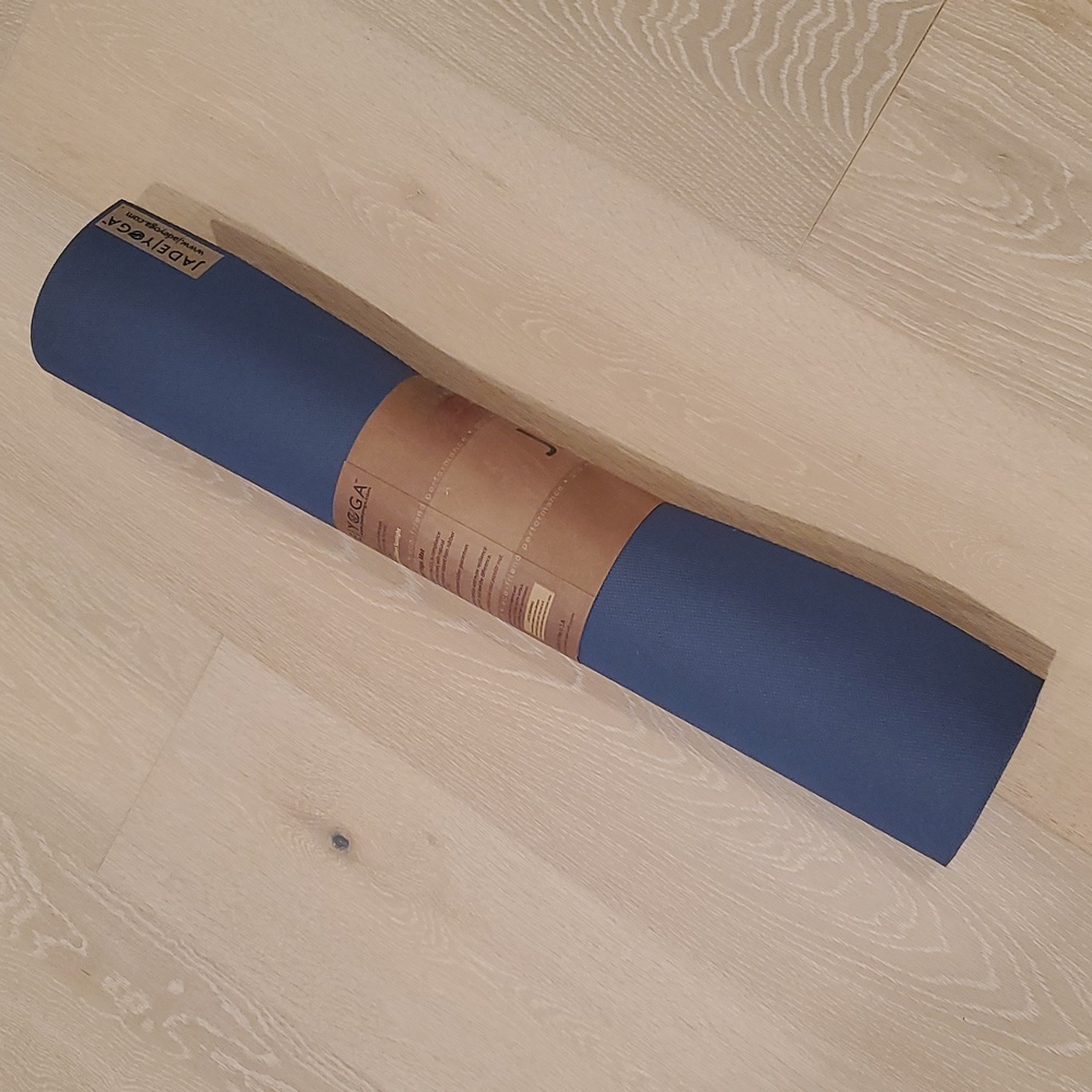 New Jade Yoga Harmony Extra Long 74" Professional Mat in Slate Blue
